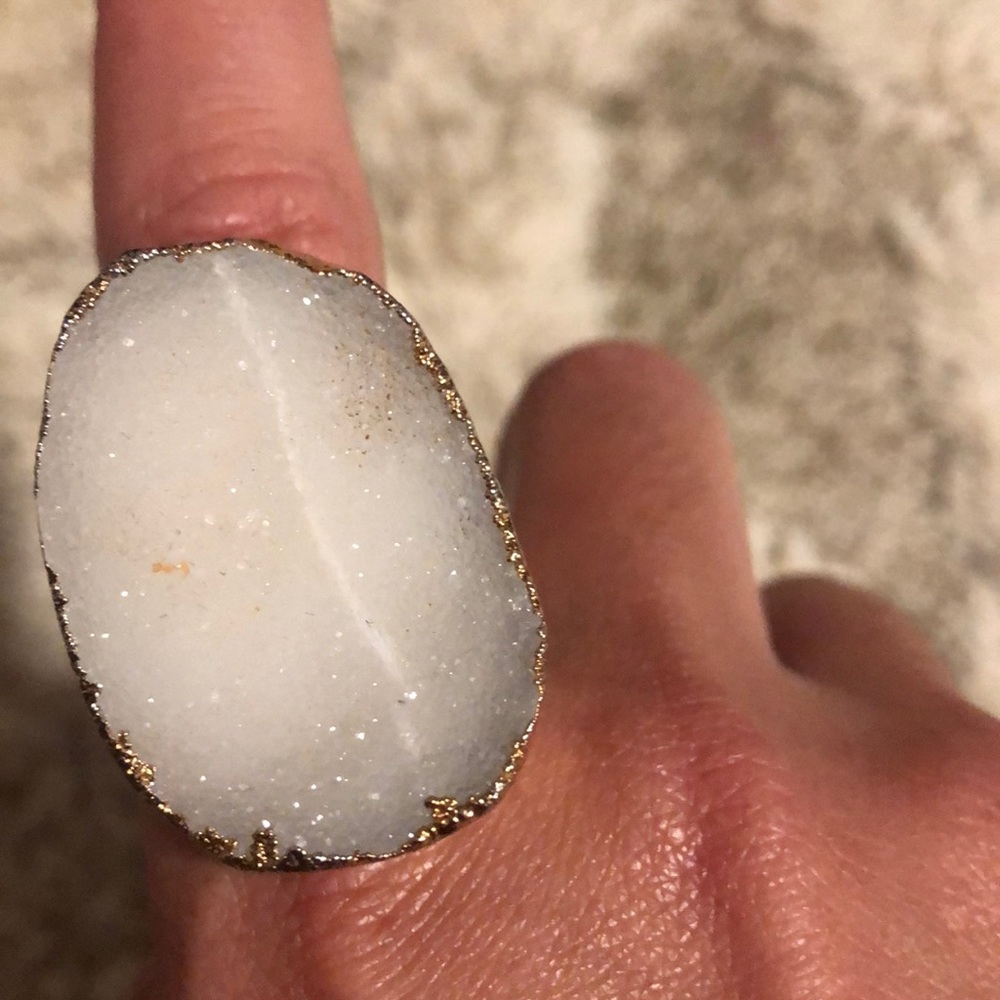 Beautiful Geode Adjustable Ring - image 5
